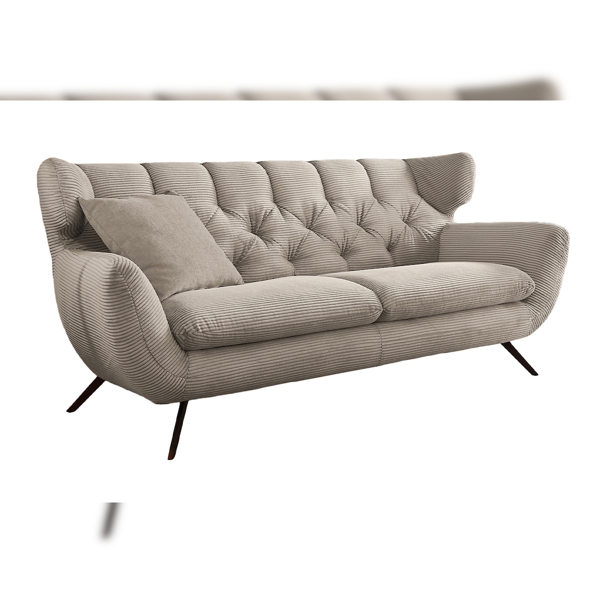 KAWOLA Sofa CHARME 2-Sitzer Cord steingrau Image
