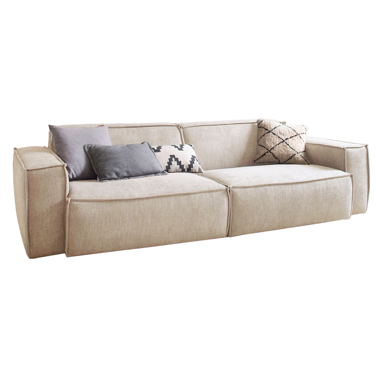 KAWOLA Sofa SAMU 3-Sitzer Stoff beige Image