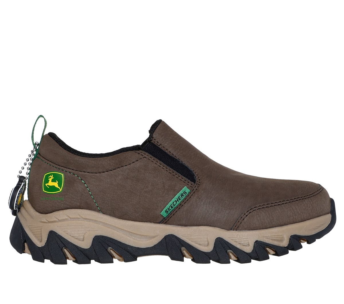 Skechers Boy's John Deere: Rugged Ranger - Tractor-Brisk Slip-On Shoes | Size 12.5 | Brown | Synthetic/Textile