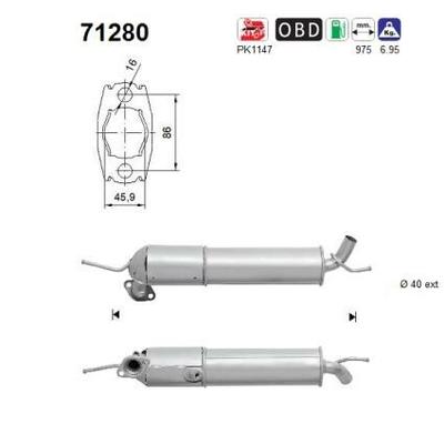 AS Katalysator für SMART 4514901381 4514900081 71280