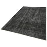 65.2" x 108" L Area Rug - Aegean House Overdyed Vintage Black Vintage Wool Handmade Area Rug black/blue/gray/green/white | 65.2" W X 108" L | Wayfair