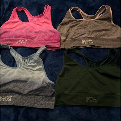 Pink Victoria's Secret Intimates & Sleepwear | Juniors Size M/L Four Pink Sport Bras | Color: Blue/Pink | Size: Juniors M/L