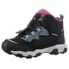 Sneaker GEOX "J MAGNETAR G. B ABX", Kinder, Gr. 34, schwarz (schwarz, pink), Lederimitat, Textil, sportlich, Schuhe, Trekkingboots, Schnürboots, Kindergartenschuh mit TEX-Ausstattung