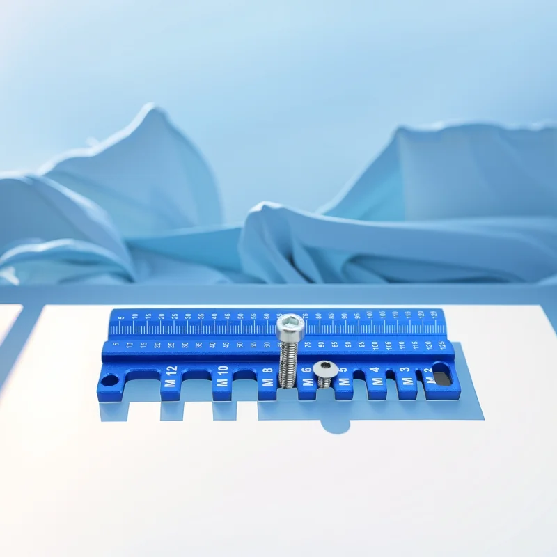 Outil portable tout en alliage d'aluminium, vis simple, outil de mesure de la longueur du perçage, outil de mesure du diamètre de la vis, outil de travail du bois