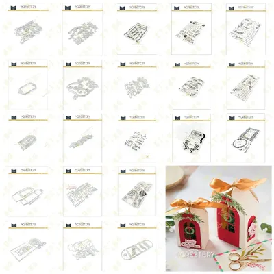 Christmas Gift Santa Fireside Die Metal Cutting Dies Stamps Stencil Scrapbooking Album Decoration