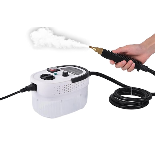 Pulitore a vapore portatile da 2500 W, macchina per la pulizia a vapore ad alta temperatura e pressione, vaporizzatore portatile con testine a spazzola per la decorazione di auto, cucina, bagno,