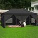 Moasis 10x20 Heavy Duty Gazebo Pop up Canopy Tent with 6 Sidewalls Easy Up Commercial Outdoor Canopy for Wedding Party Tents