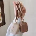 Custodia per auricolari in morbido silicone color caramello con braccialetto anticaduta coppia per airpods 2 3 pro 2 custodia per scatola di ricarica bluetooth