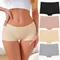 Mutandine senza cuciture da donna Boxer sportivi Intimo femminile Tinta unita Slip comodi Lingerie