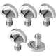 Wrumava 5PCS Vite per fotocamera portatile in metallo 1/4 per piastra a sgancio rapido Adattatore per anello a C pieghevole da 1/4 di pollice Piastra per fotocamera monopiede per treppiede