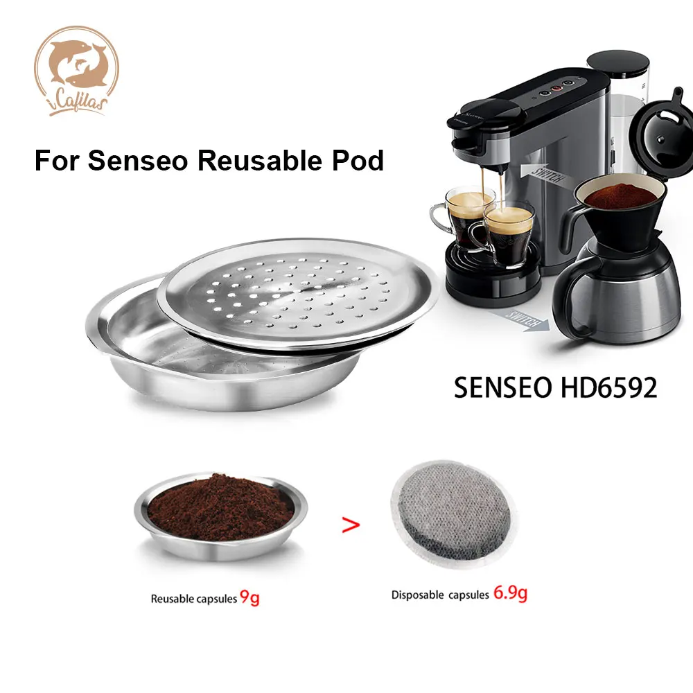 Wiederverwendbare Kaffeekapsel für Senseo Philips, nachfüllbare Kaffeepad HD7801 und HD6592 System Espresso Senseo Filter Crema Maker
