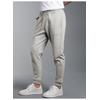 Jerseyhose TRIGEMA "TRIGEMA Jogginghose mit Bündchen", Herren, Gr. L, US-Größen, grau (grau, melange), 70% Baumwolle, 30% Polyester, casual, Hosen