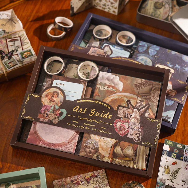 125 stücke Vintage Scrap booking Material Geschenkset für Planer handgemachte DIY Tagebuch Album Scrap booking Zubehör Bastel bedarf Image