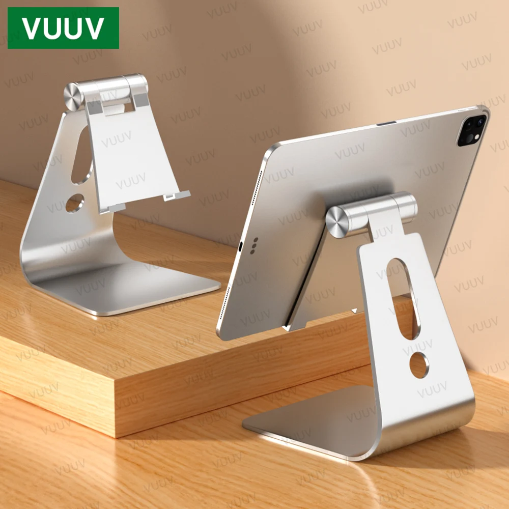 VUUV Tablet-Halterung aus Aluminiumlegierung für 8,9–11 Zoll Tablet-Telefon, verstellbarer Desktop-Tablet-Ständer für Samsung Xiaomi iPad-Halter Image
