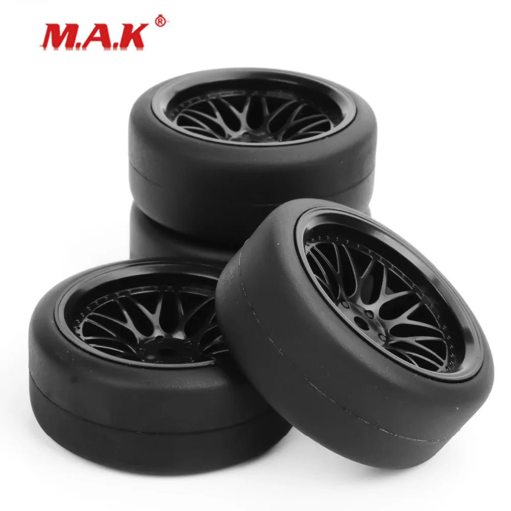 1/10 skala Flache Drift Reifen und Felge mit 6mm Offset und 12mm Stick Hex fit HPI HSP RC On-Road Racing Auto Zubehör