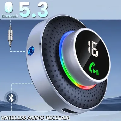 Bluetooth 5.3 Empfänger Adapter Led-anzeige Aux Bluetooth Auto Adapter Wireless Audio Sender für TV Lautsprecher Auto MP3 Player
