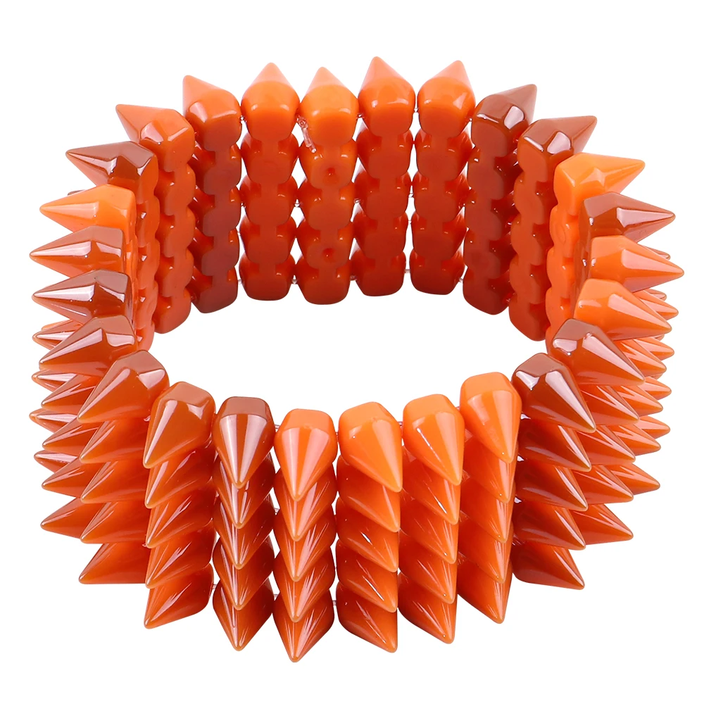 Fischs chaf trend ige große Acryl breite Spike Armbänder für Frauen Rock Punk gestreckte Nieten große Manschette Armband Armreifen Zubehör