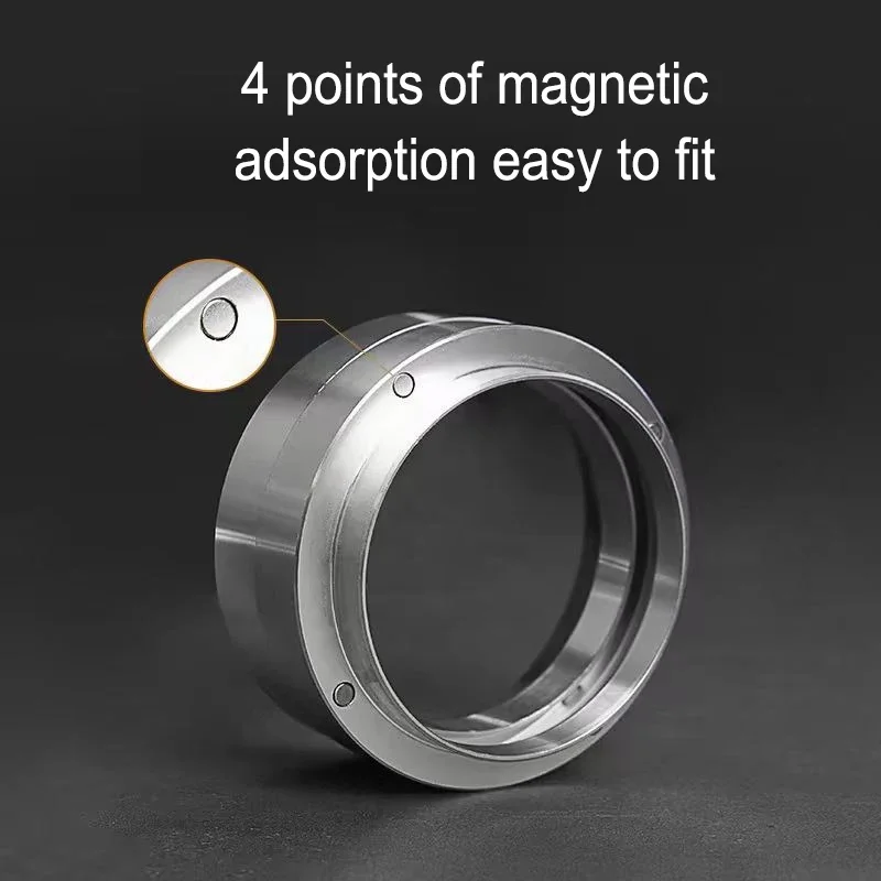 /58mm Mühle Fänger ring Kaffee fänger ring Anti-Fliegen pulver ring Kaffee griff Stoff Pulver Dosier ring Dosiert richter Image