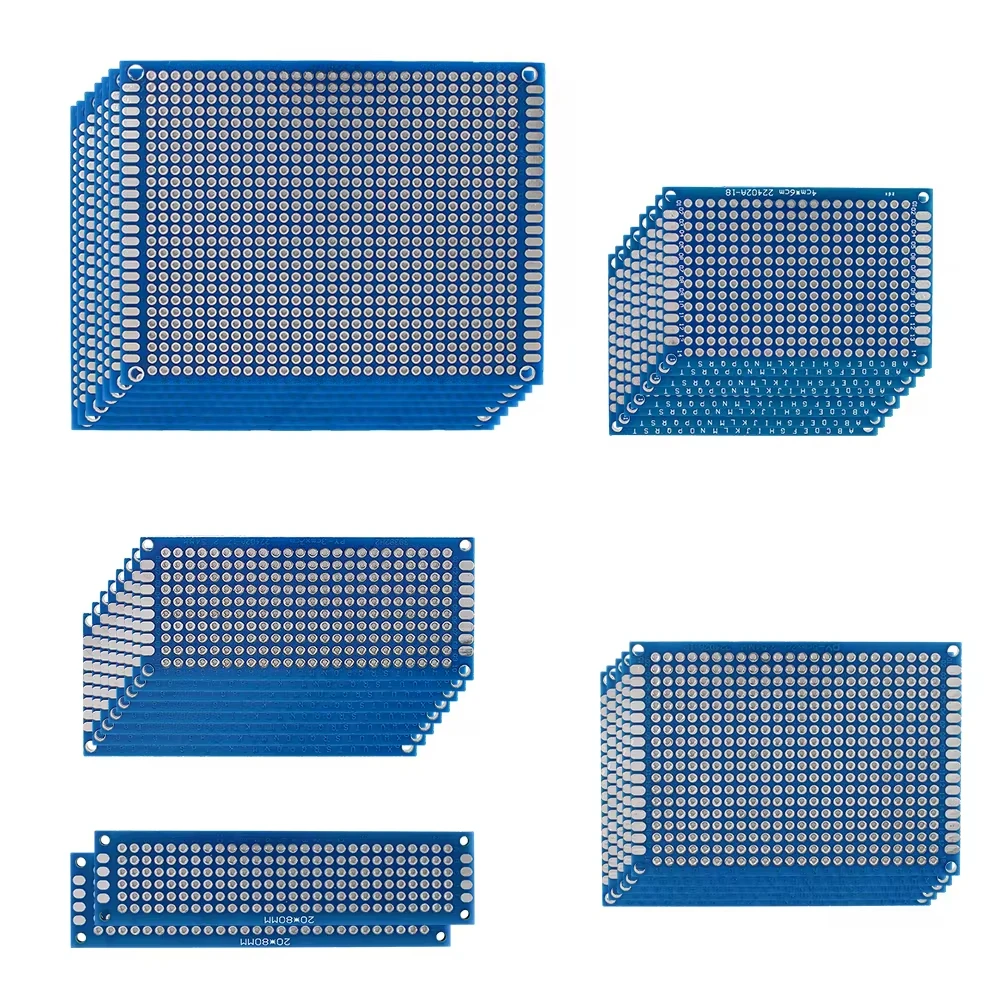 5-40PCS PCB Board Breadboard Doppelseitige 3x7 4x6 5x7 7x9cm Universal PCB Experiment Blau Prototyp Platinen Diy Electroni Image