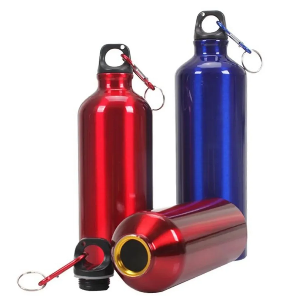 400 ml 500 ml 600 ml Aluminium-Wasserflasche, Wasserflaschen, Outdoor-Heimtrainer, Sport-Trinkkessel mit Deckel, leicht zu tragen Image