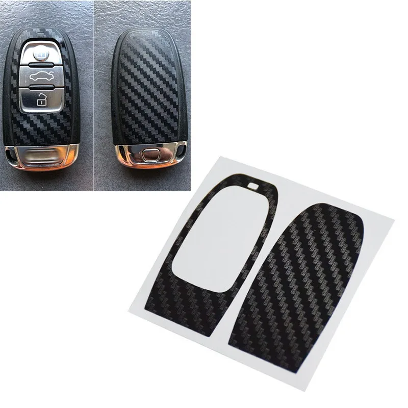 Kohlefaser-Autoschlüssel-Schutzaufkleber für Audi A4 A6 RS4 A5 A7 A8 S5 RS5 Q5 S5 S6 Smart Key Umrüstzubehör Image