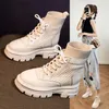 Frauen Mode Herbst und Winter Nude Stiefel 2023 Neue Casual Frauen Schuhe Kurze Stiefel Frau Britischen Stil Botas De Mujer