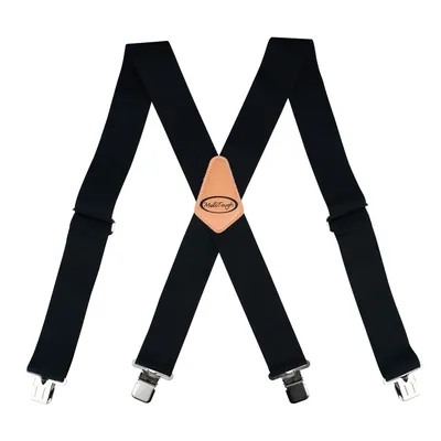 MELOTOUGH Men's Suspenders Fully Elastic 2 Inch Wide X Back Heavy Duty Work Suspenders Tool Belt Suspenders Man Suspend