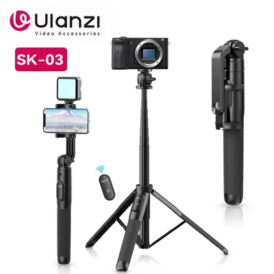 Ulanzi SK-03 Smartphone Selfie Stick Tripod 10M Wireless Control Vertical Tripod For Phone Camera Canon Sony DSLR Camera Vlog