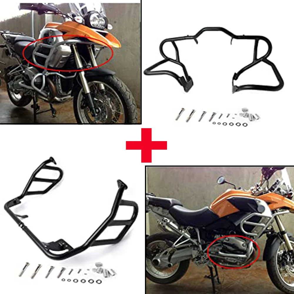 Für bmw r 2004 gs r1200gs r1200 gs 2010-2015 öl gekühlte Crash Bar Autobahn Motor Tanks chutz Abdeckung Stoßstange Stunt Cage Protector Image