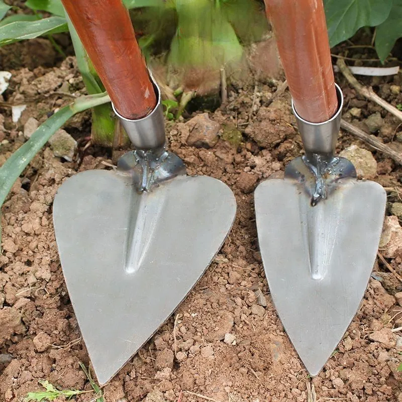Dreieckige Hacke verdickte Mangan stahl hacken zum Jäten von Blumen pflanzen Bodens chaufeln Graben hacke Haushalts gartenwerk zeug Image
