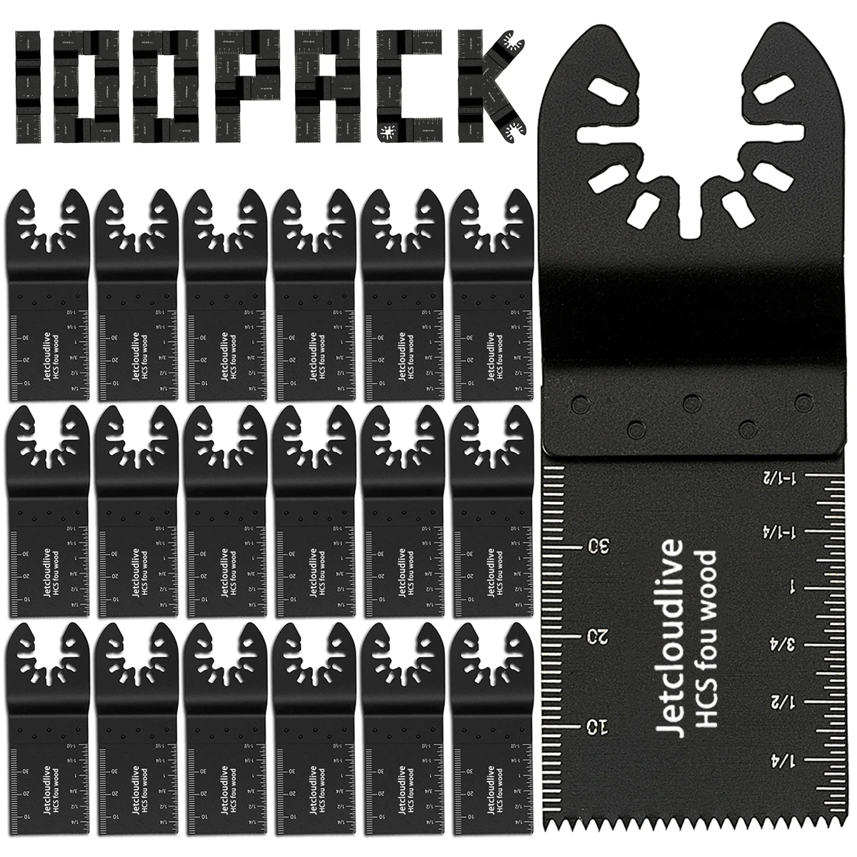 Multitool-Klingen, oszillierendes Sägeblatt aus Kohlenstoffstahl, scharf, zum Schneiden von Holz, Metall, Kunststoff, universelle Schnellschneidklingen Image