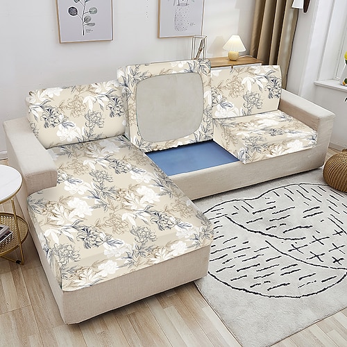 Sitzkissenbezug Blumen Garngefärbt Mikrofaser Überzüge Image