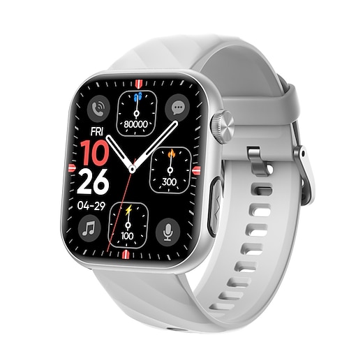 696 MT500 Smartwatch 1.97 Zoll Smart-Armband Bluetooth EKG PPG Temperaturüberwachung Schrittzähler Kompatibel mit Android iOS Herren Freisprechanlage Nachrichterinnerung Kamera Kontrolle IP 67 48mm Image