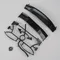 1/10 Scale RC Car Plastic Rear Wing Spolier Side-View Mirrors Wipers Drift On Road Touring Model Hobby