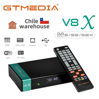 GTMEDIA V8X HD 1080P DVB-S/S2/S2X satellite receiver built-in 2,4G WIFI H.265 support TV receivers