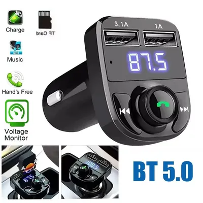 Car Charger Wireless Bluetooth FM Transmitter Hands-Free Calling Radio Receiver Mp3 Music Stereo