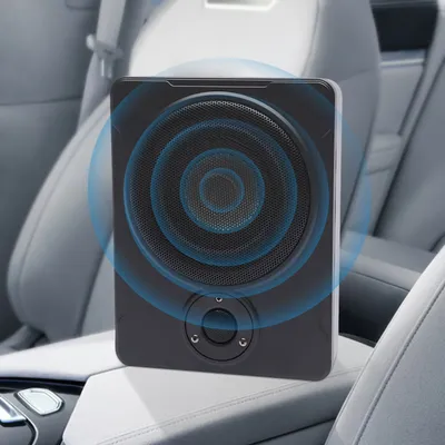 Car Ultra-Seat Subwoofer Under-Seat Active Powered Subwoofer Sub Bass Speaker Car PP Material