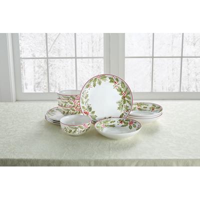 12-pc. Festive Berry Dinnerware Set by Brylane Home in Multi