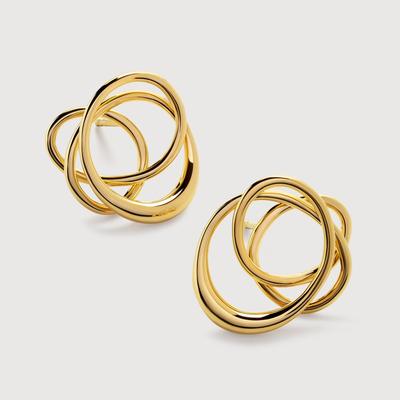 Gold Nura Wrap Stud Earrings