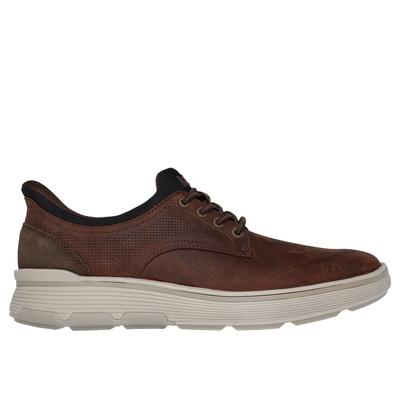 Skechers Men's Slip-ins Mark Nason: Casual Glide Cell - Duncan Shoes | Size 9.0 | Red/Brown | Leather/Textile/Synthetic