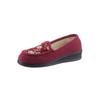Hausschuh SCHAWOS, Damen, Gr. 40, rot (bordeaux), Textil, Schuhe