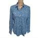 J. Crew Tops | J For J. Crew Blue & Yellow Floral Button Down 100% Cotton Shirt Size Small | Color: Blue/Yellow | Size: S