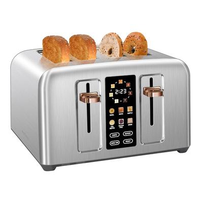 Toaster 4 Slice, Stainless Toaster LCD Display &Touch Buttons, 6 Bread Selection, 7 Shade Settings
