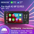 MEKEDE Android 14 Wireless CarPlay Auto Lettore multimediale video HD per Audi A3 8P 2003 - 2012 S3 RS3 32GB ROM WIFI Navigazione GPS BT