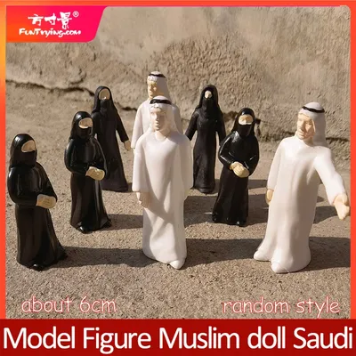 Modell abbildung simulation Muslimischen puppet spielzeug Saudi-arabien mann modell material landschaft diy handgemachte bösewicht für 1/64-1/200 skala Image