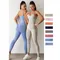 Seamless Yoga Jumpsuits Sports Fitness Hip-lifting Straps One-Piece Running Leggings Bodysuits