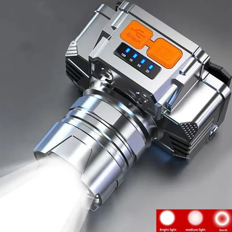 Kopf Led Licht Scheinwerfer Wiederaufladbare Kopf Taschenlampe Licht Front Led Kopf Taschenlampe Super Helle Wasserdichte Scheinwerfer für Jagd Image