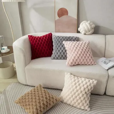 1pc Ananas Gitter Schildkröte Muster 3Dsoft Plüsch Kissenbezug.Für Wohnzimmer Sofa SchlafzimmerHome Image