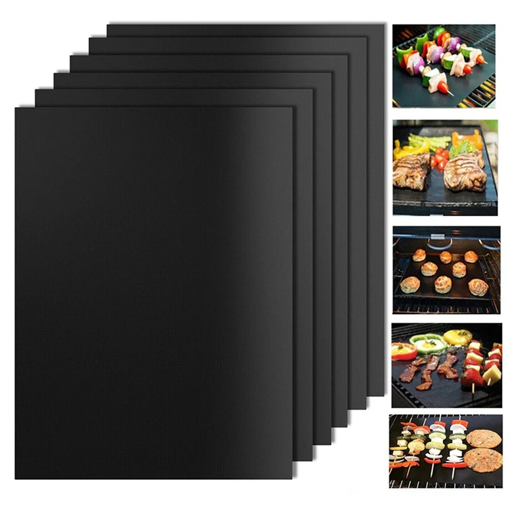 1/5/10 stücke 60*40 cm Nicht-stick BBQ Grill Matte Backen Matte Kochen Grillen blatt Wärme Widerstand Gereinigt Küche BBQ Werkzeuge 10567 Image