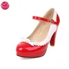 EDEELVEEYS Mary Jane Patent Leder Schuhe Frauen Süße Bowtie Patchwork Farben Pumpen Spike High Heels Frühling Sommer Plus Größe 48
